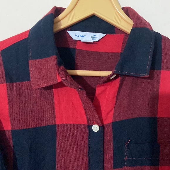 OLD NAVY CHECKS WOOLLEN BRUSHING COTTON SHIRT IN SIZE MEDIUM - Picture 2 of 5